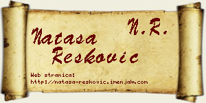 Nataša Resković vizit kartica